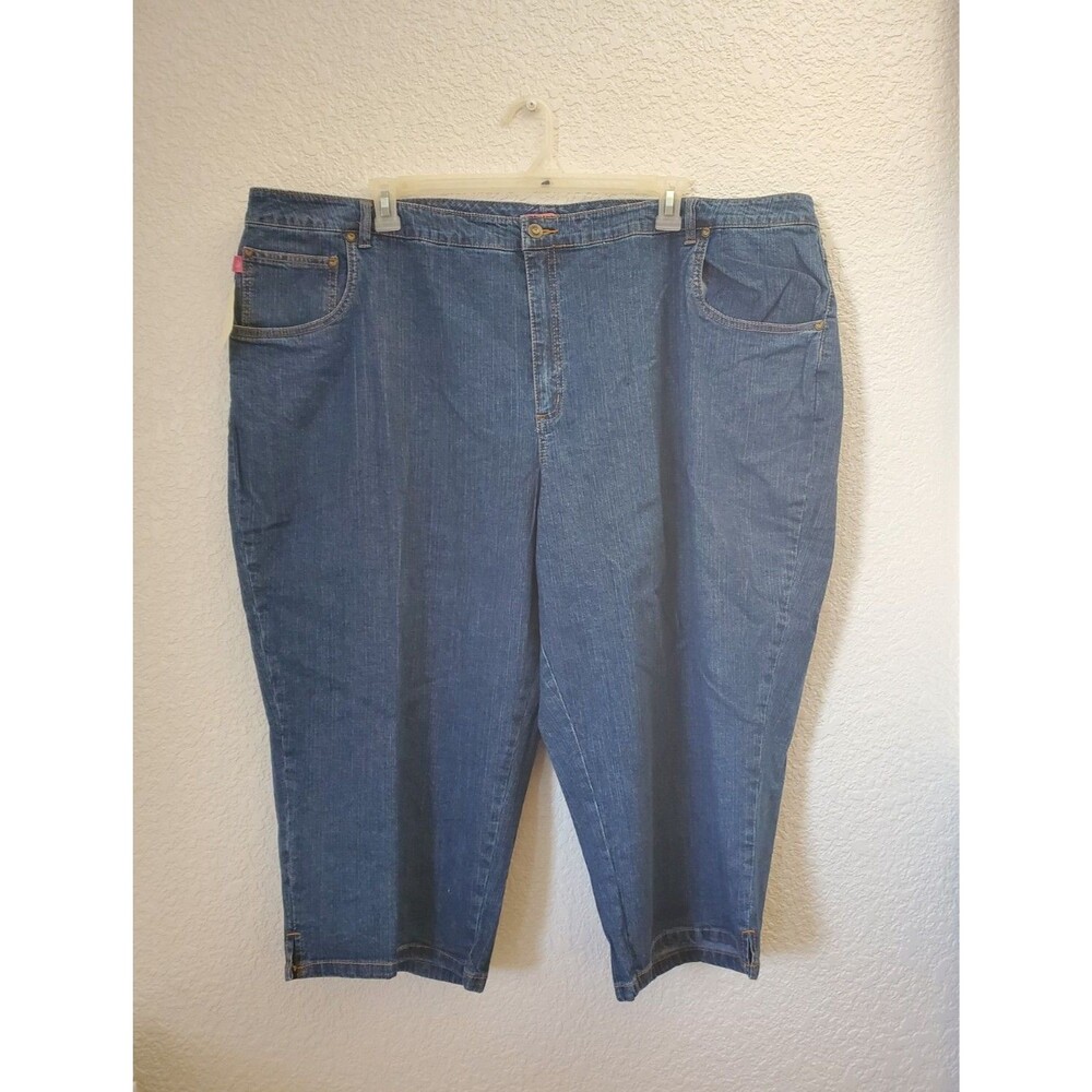 Woman Within Stretch Jeans Capri Pants Size: 30W 21" Inseam New with tags